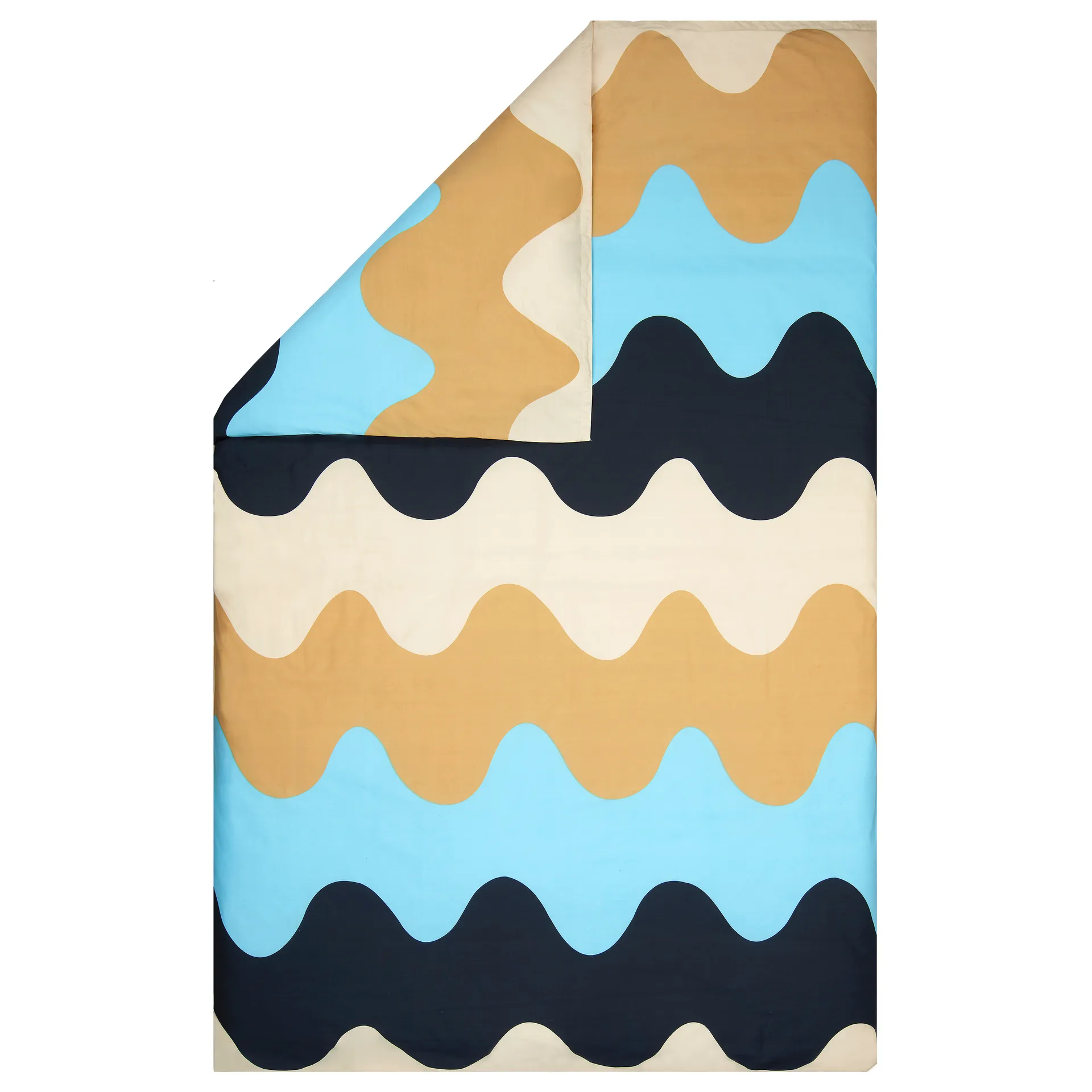 Lokki duvet cover 150x210 cm, Beige-blue Marimekko