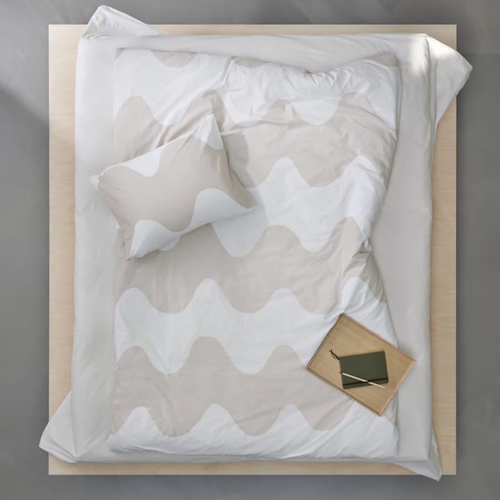 Lokki duvet cover 150x210 cm - beige-white - Marimekko