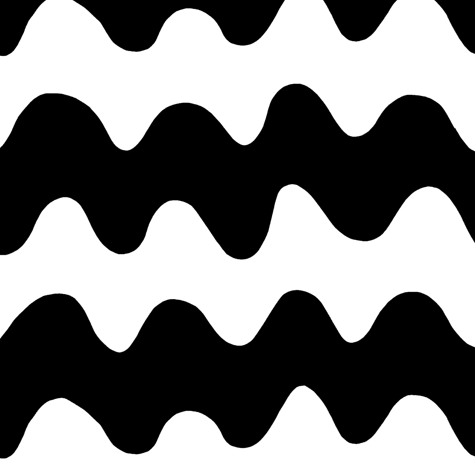 Lokki fabric, black-white Marimekko