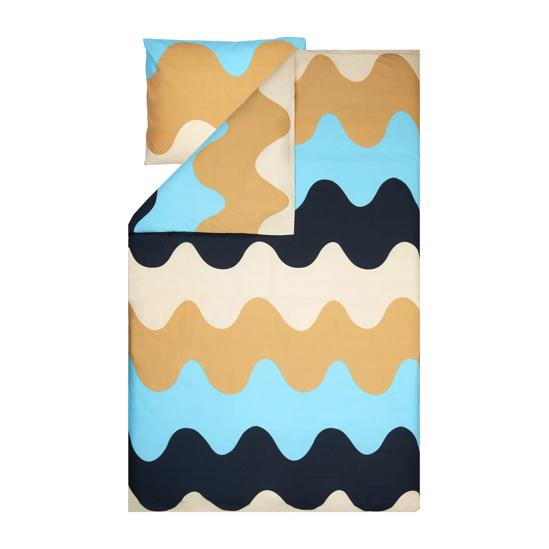Lokki pillowcase 50x60 cm, Beige-blue Marimekko