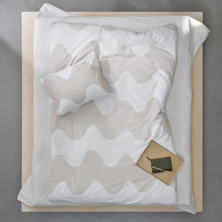 Lokki pillowcase 50x60 cm - beige-white - Marimekko