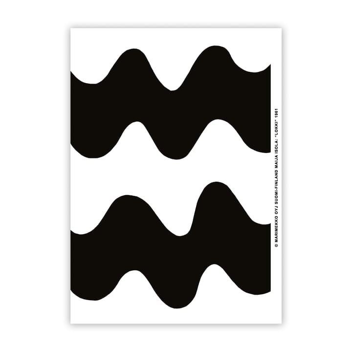 Lokki poster 50x70 cm - white-black - Marimekko