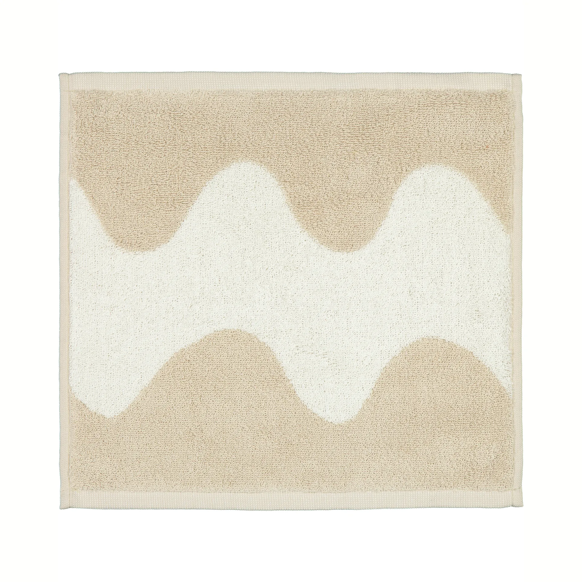 Lokki towel beige-white, 30x30 cm Marimekko