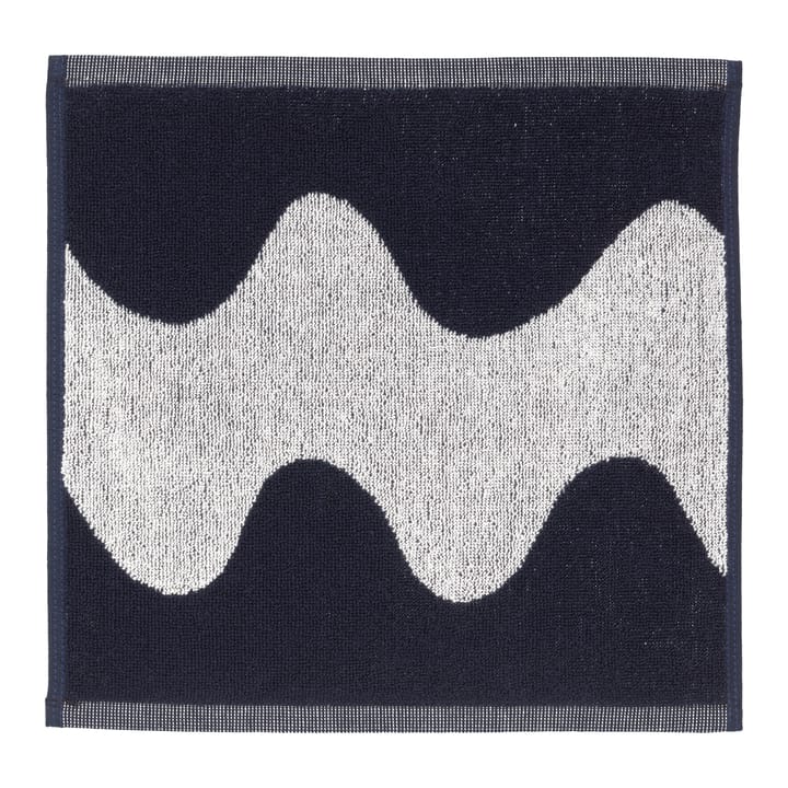 Lokki towel dark blue-white - 30x30 cm - Marimekko