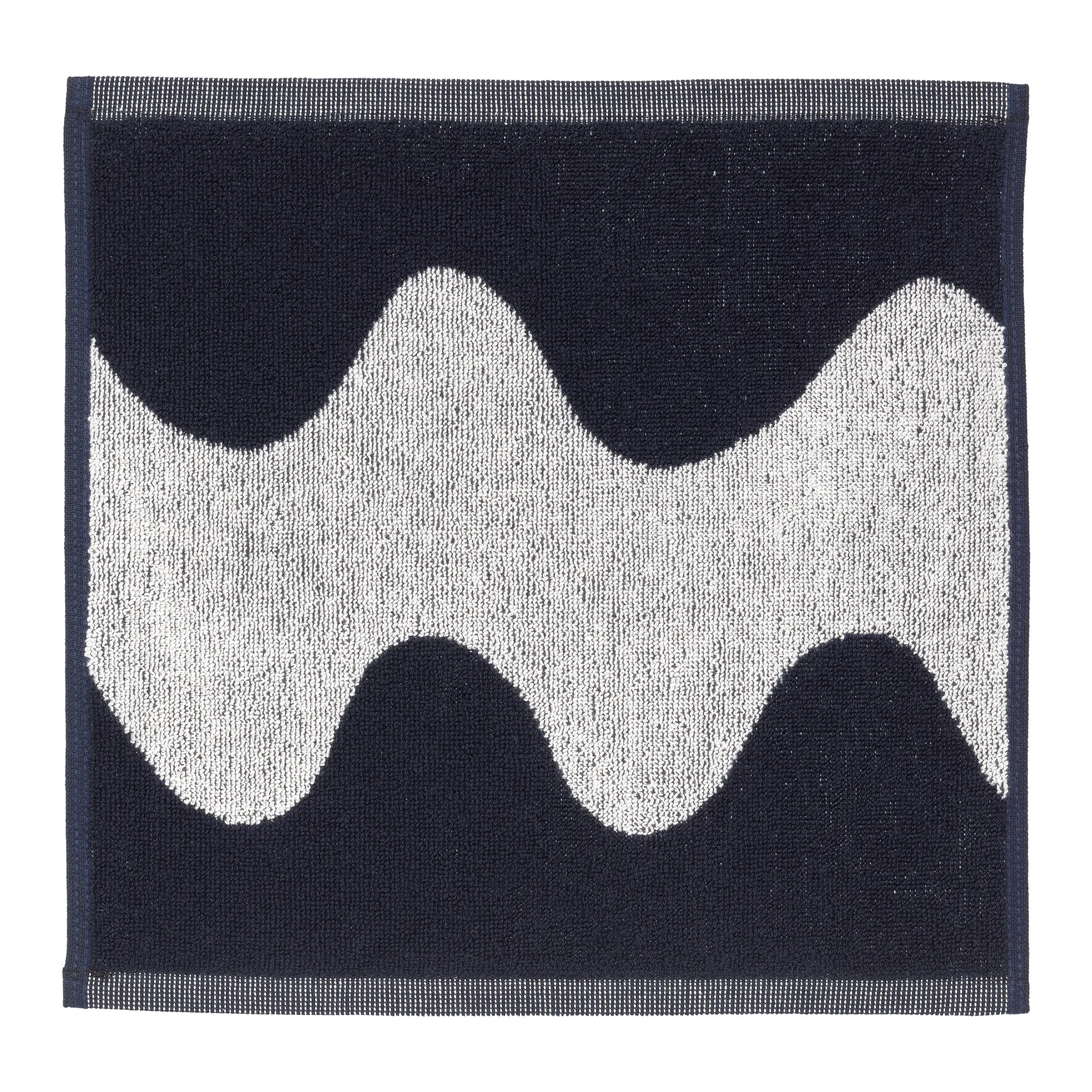 Lokki towel dark blue-white, 30x30 cm Marimekko