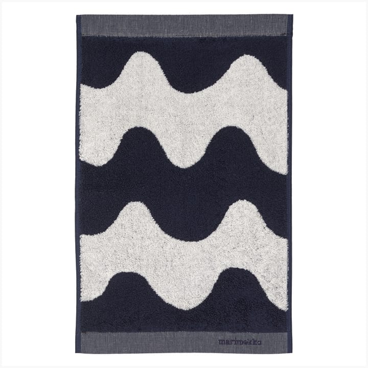 Lokki towel dark blue-white - 30x50 cm - Marimekko