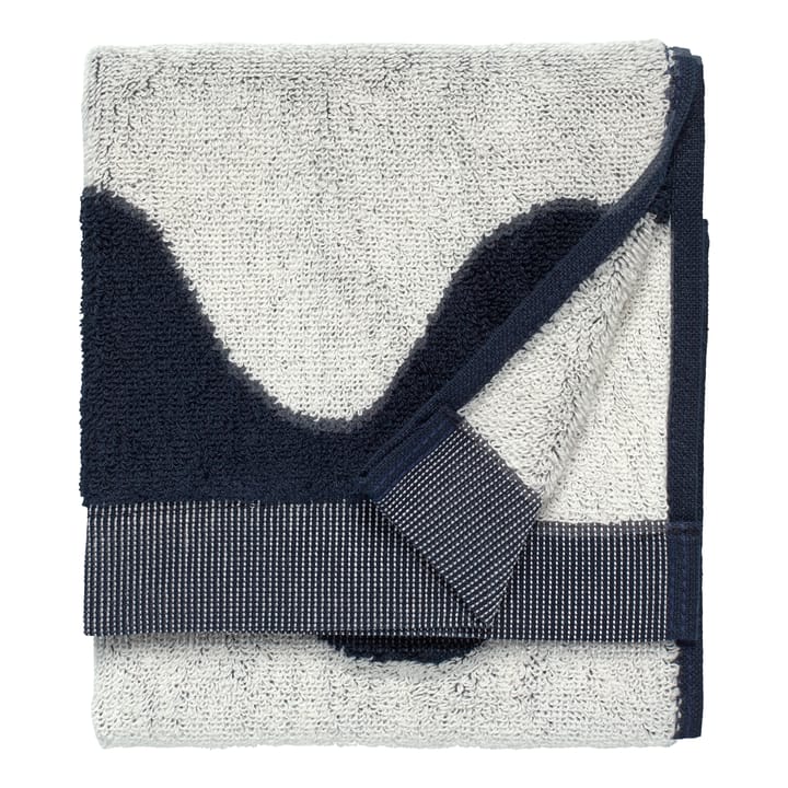 Lokki towel dark blue-white - 30x50 cm - Marimekko