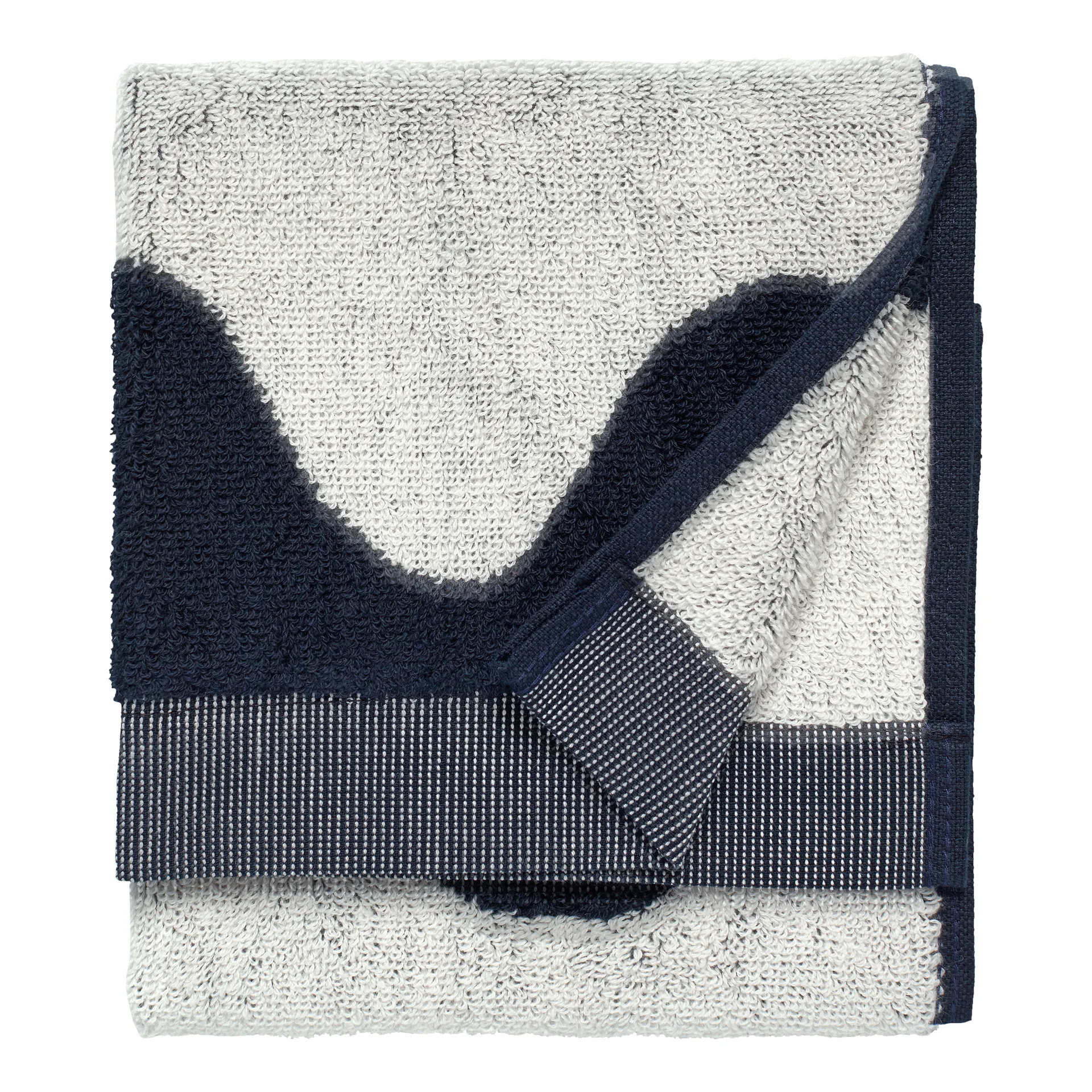 Lokki towel dark blue-white, 30x50 cm Marimekko