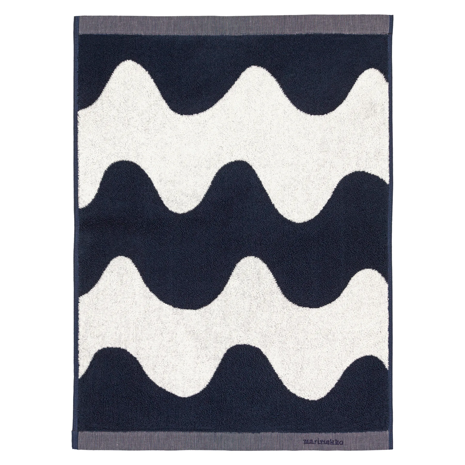 Lokki towel dark blue-white, 50x70 cm Marimekko