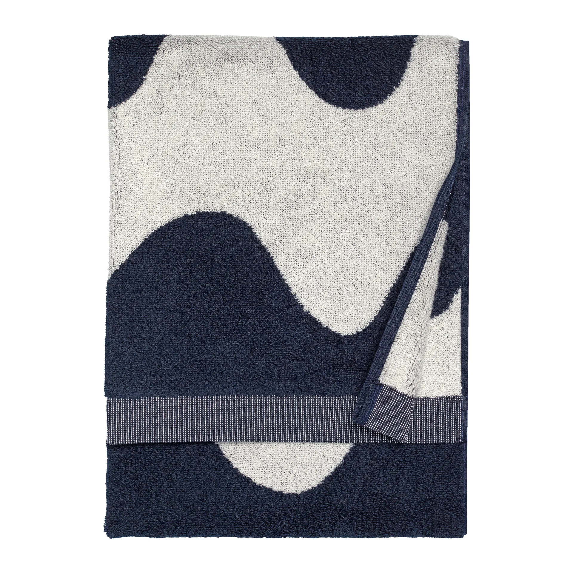 Lokki towel dark blue-white, 50x70 cm Marimekko