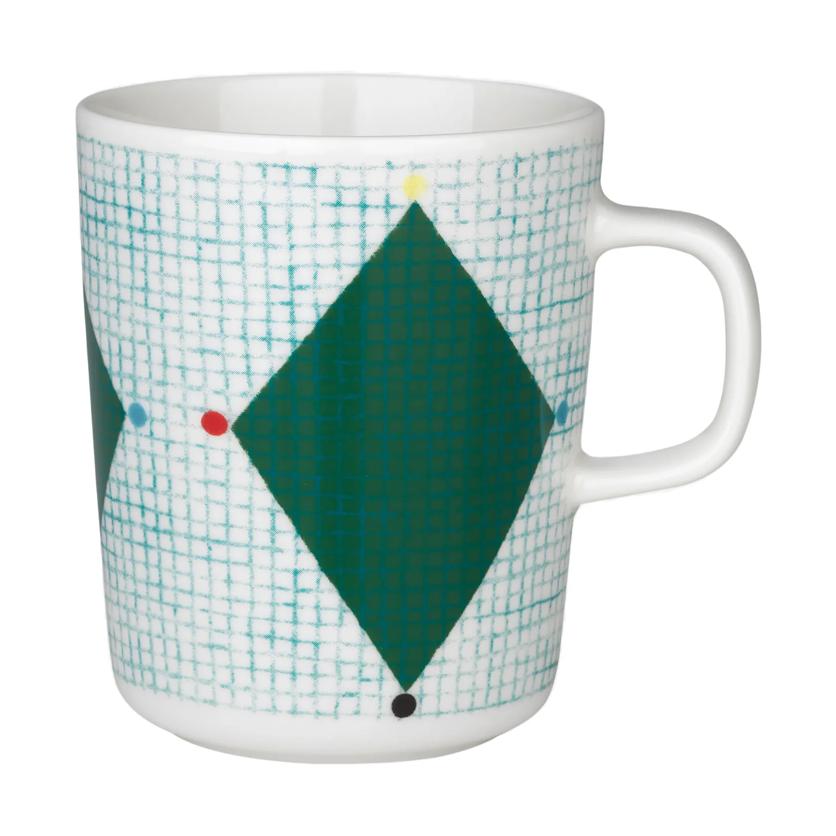 Losagne mug 2,5 dl, White-green-petrol blue-red Marimekko