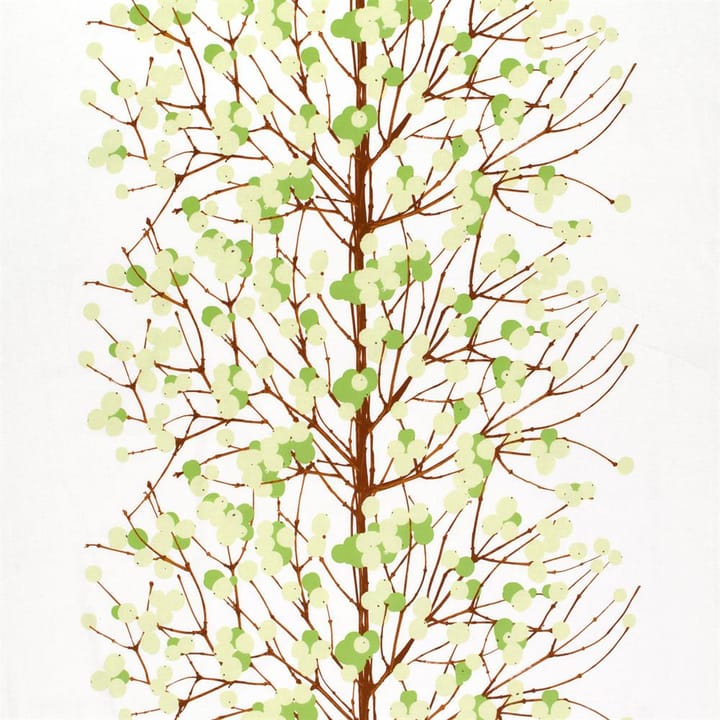 Lumimarja fabric - white-green-brown - Marimekko