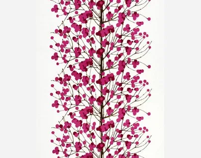 Lumimarja fabric, white-pink Marimekko