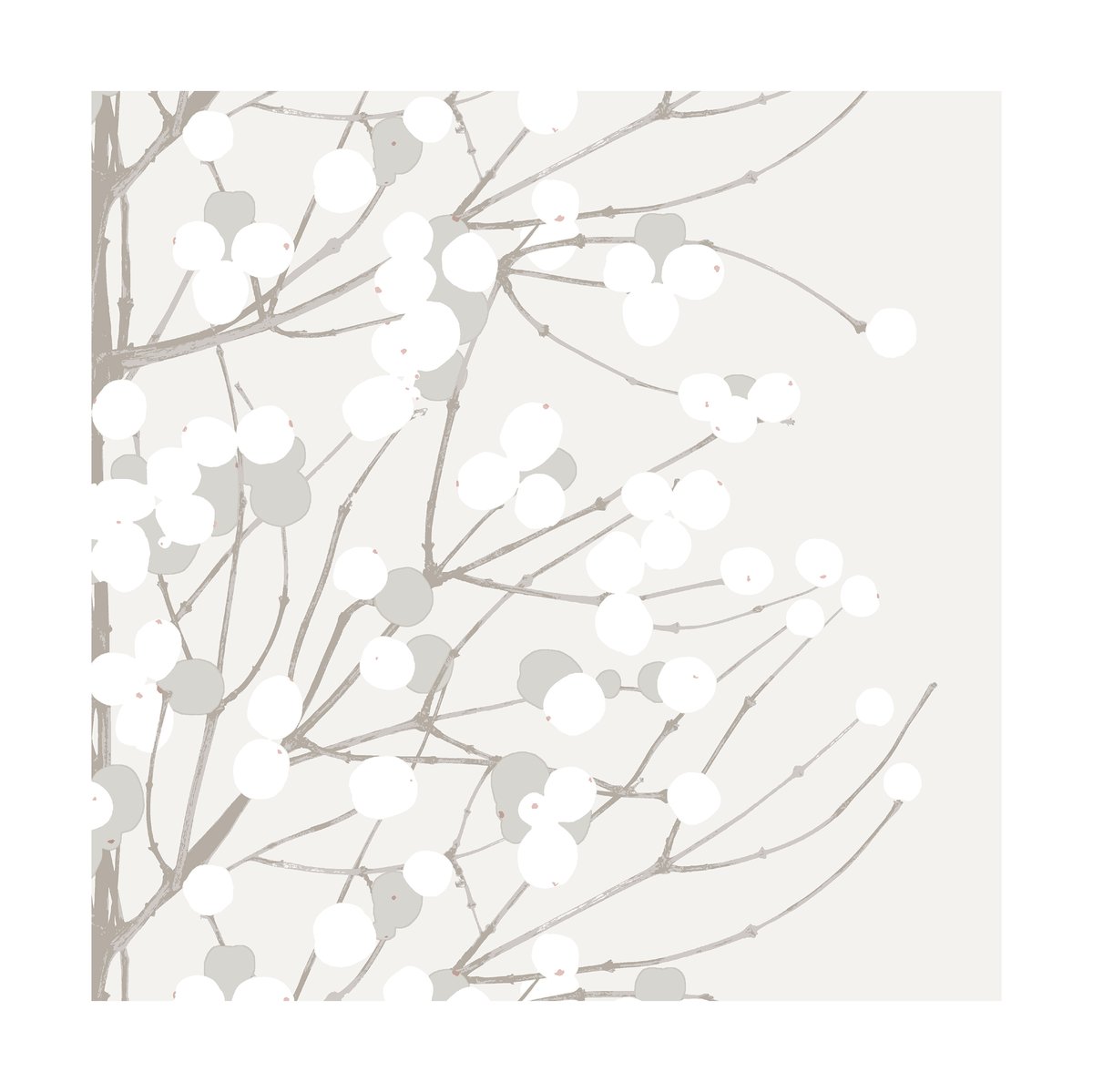 Marimekko Lumimarja napkin 33x33 cm 20-pack White | Scandinavian Design | Paper napkins | White