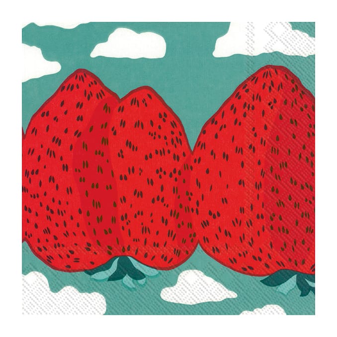 Mansikkavuoret napkin 33x33 cm 20-pack - Red - Marimekko
