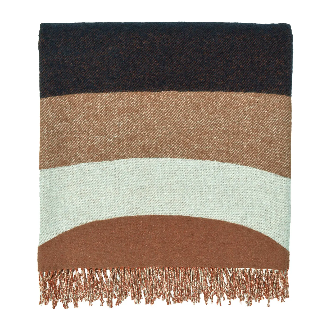 Melooni throw 130x170 cm, Brown-off white-dark blue Marimekko
