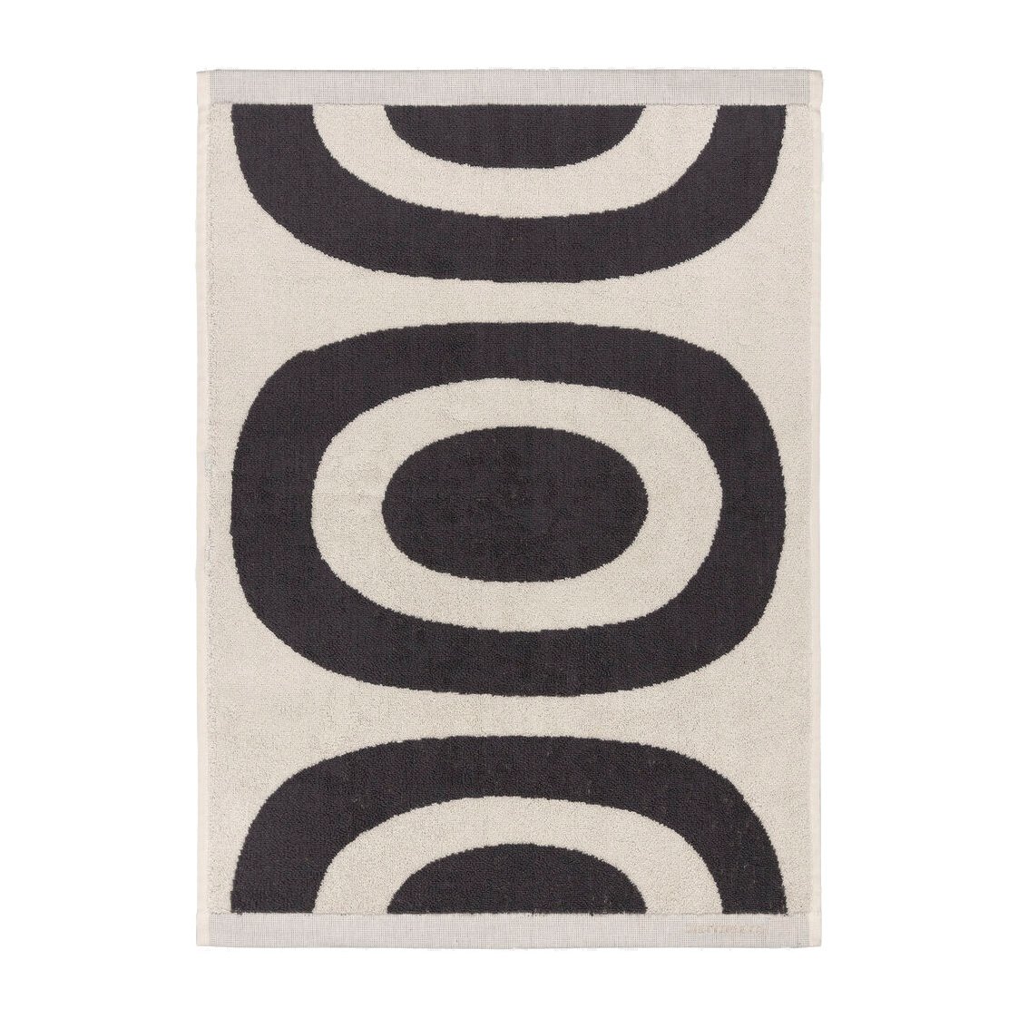 Marimekko Melooni towel 50x70 Charcoal-off white | Scandinavian Design | Hand towels | Beige