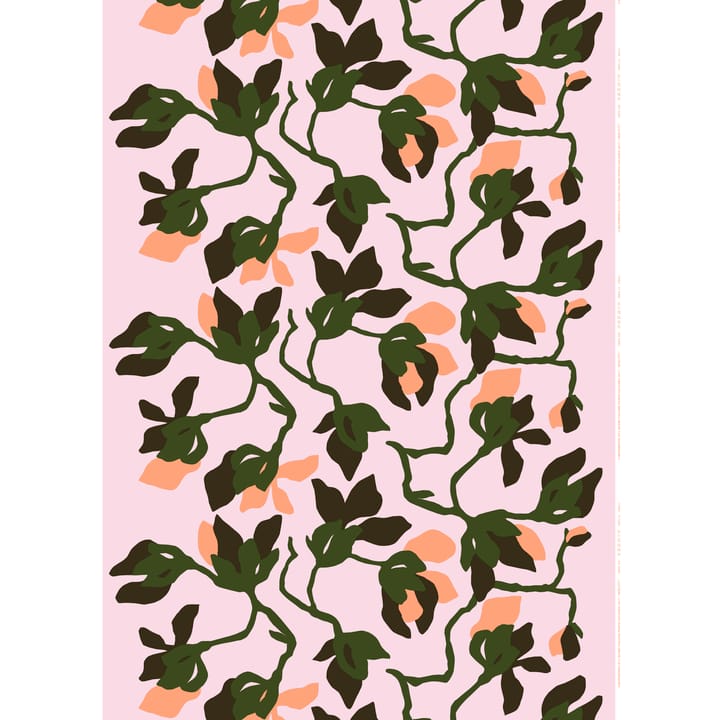 Mielitty cotton fabric - pink-dark green - Marimekko