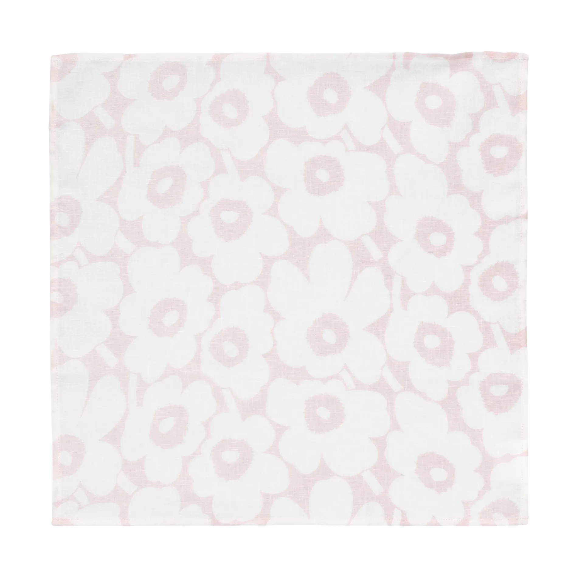 Mini Unikko cloth napkin 43x43 cm, White-pink Marimekko