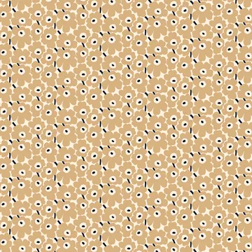 Mini Unikko fabric - Natural white-beige-blue - Marimekko