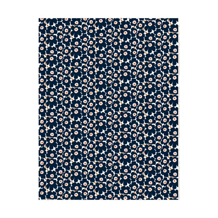 Mini Unikko fabric, White-dark navy-powder-tile Marimekko