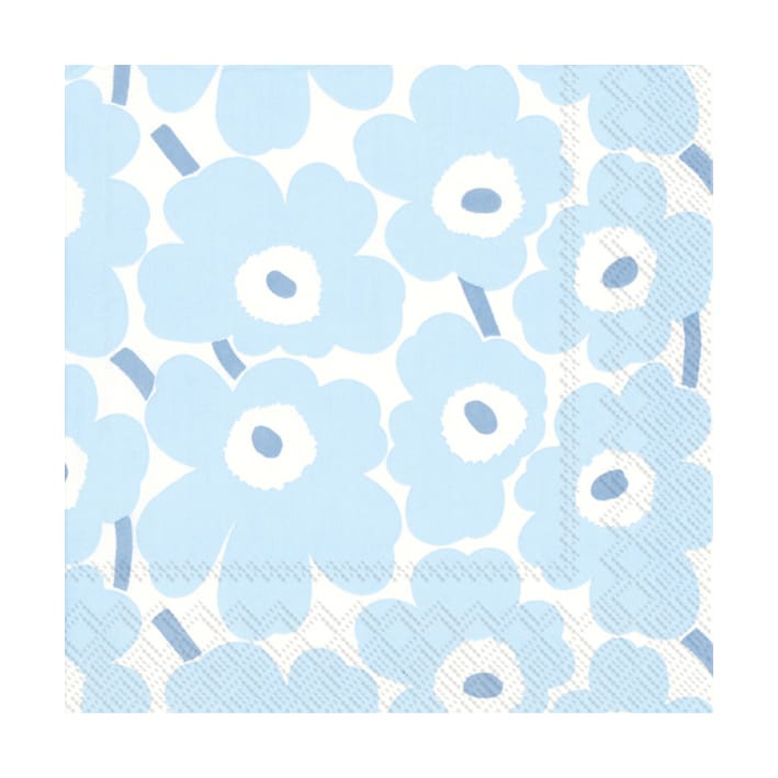 Mini Unikko Napkins 20-pack - Light Blue - Marimekko