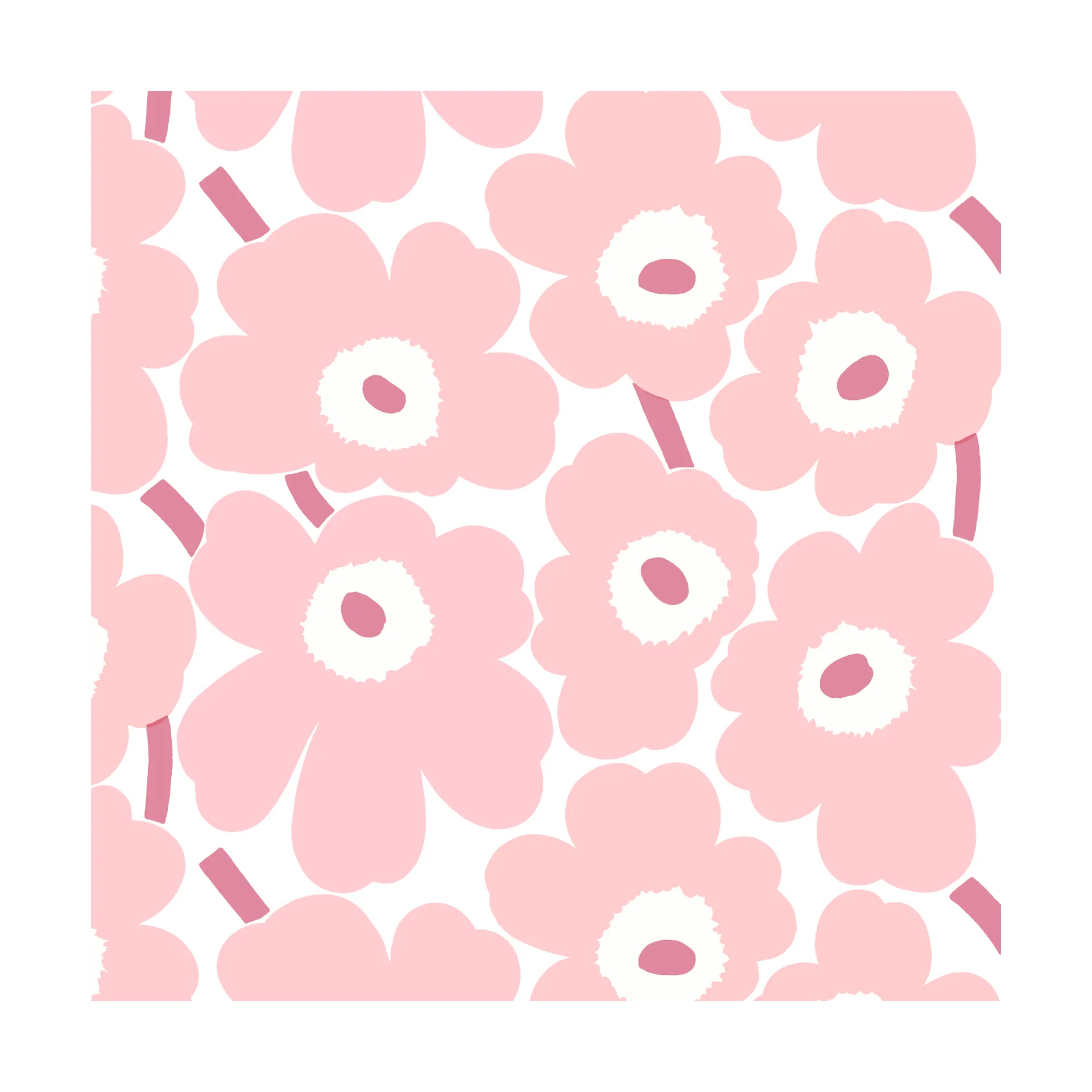 Mini Unikko napkins 20-pack, Light Pink Marimekko