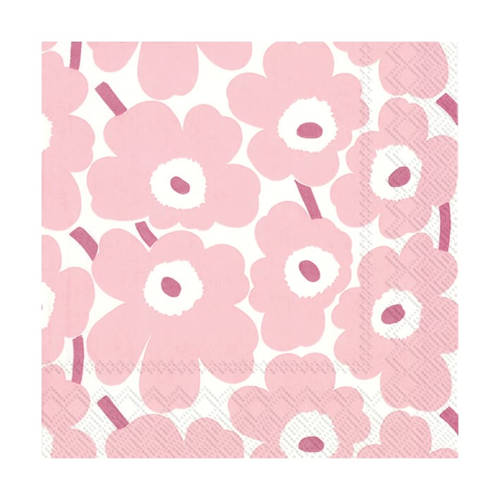 Mini Unikko napkins 20-pack - Light Rose - Marimekko
