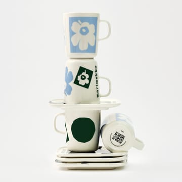 MM Co-Created mug flower 25 cl - white-blue - Marimekko