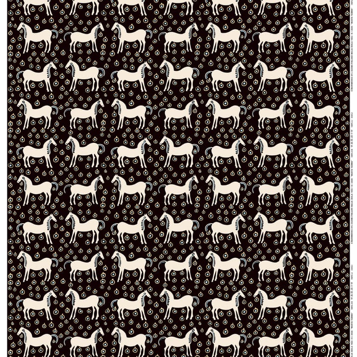 Musta Tamma fabric - Brun-white-blue - Marimekko