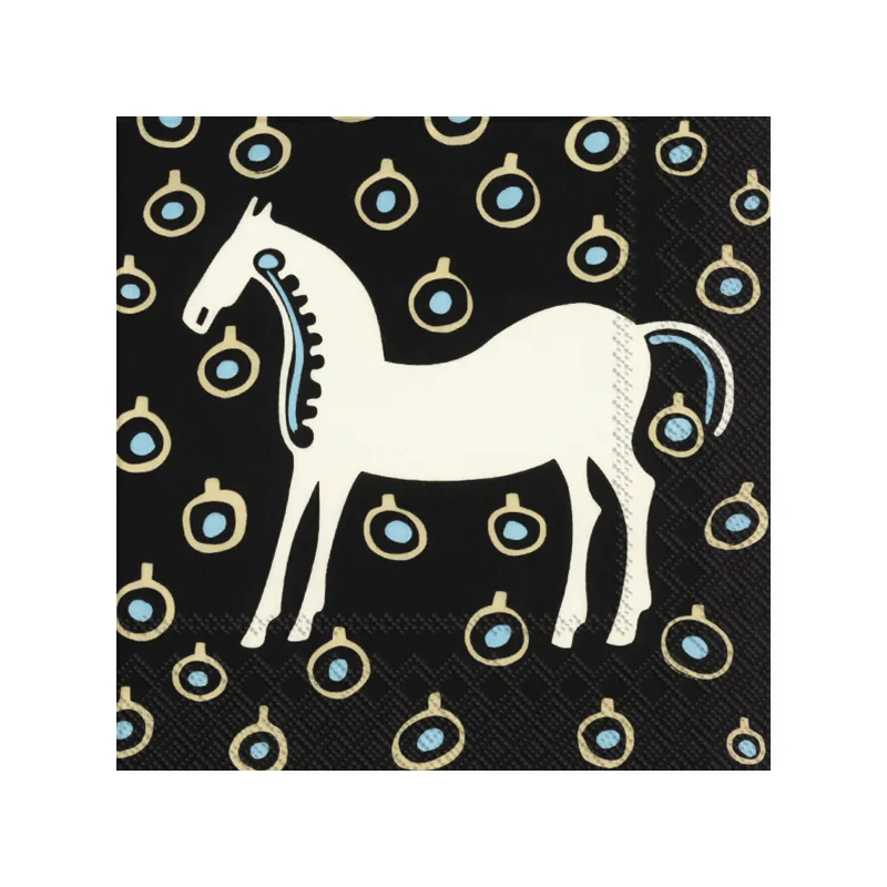 Musta Tamma napkin 20-pack, Brown Marimekko