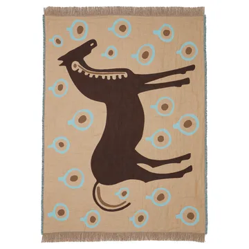 Musta Tamma throw 130x180 cm - Brown-white-blue - Marimekko