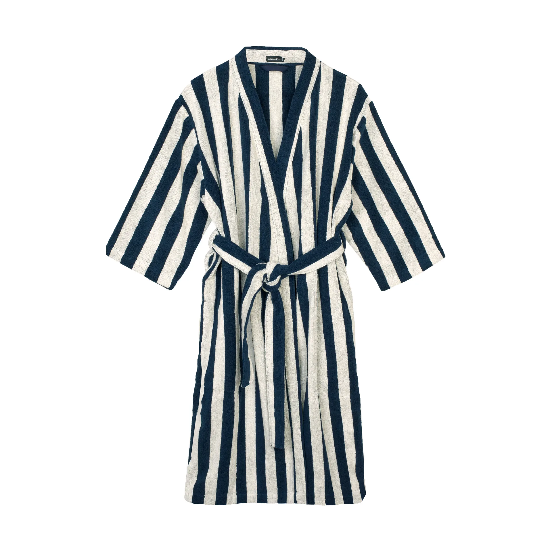 Nimikko bathrobe, Sand-dark blue, S/M Marimekko