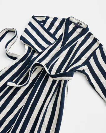 Nimikko bathrobe - Sand-dark blue, S/M - Marimekko