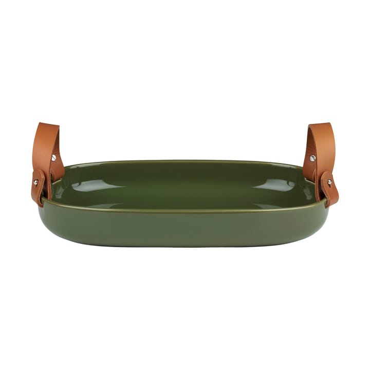 Oiva large serving platter 23x32 cm - Harvest green - Marimekko