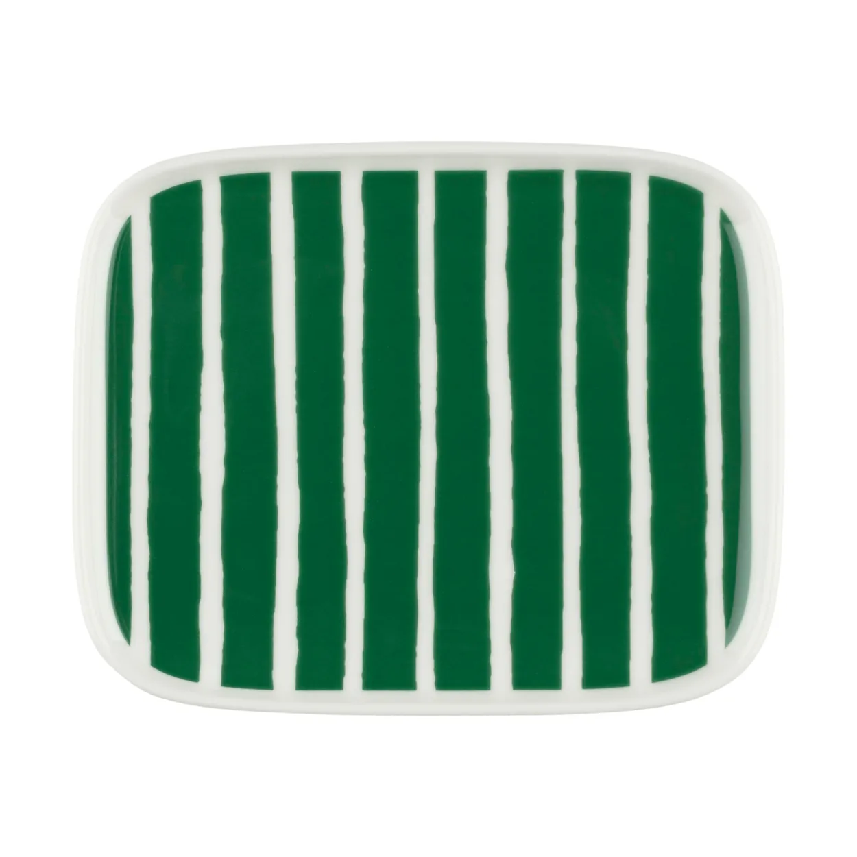 Marimekko Oiva Piccolo plate 12x15 cm White-green | Scandinavian Design | Dinner plates | White