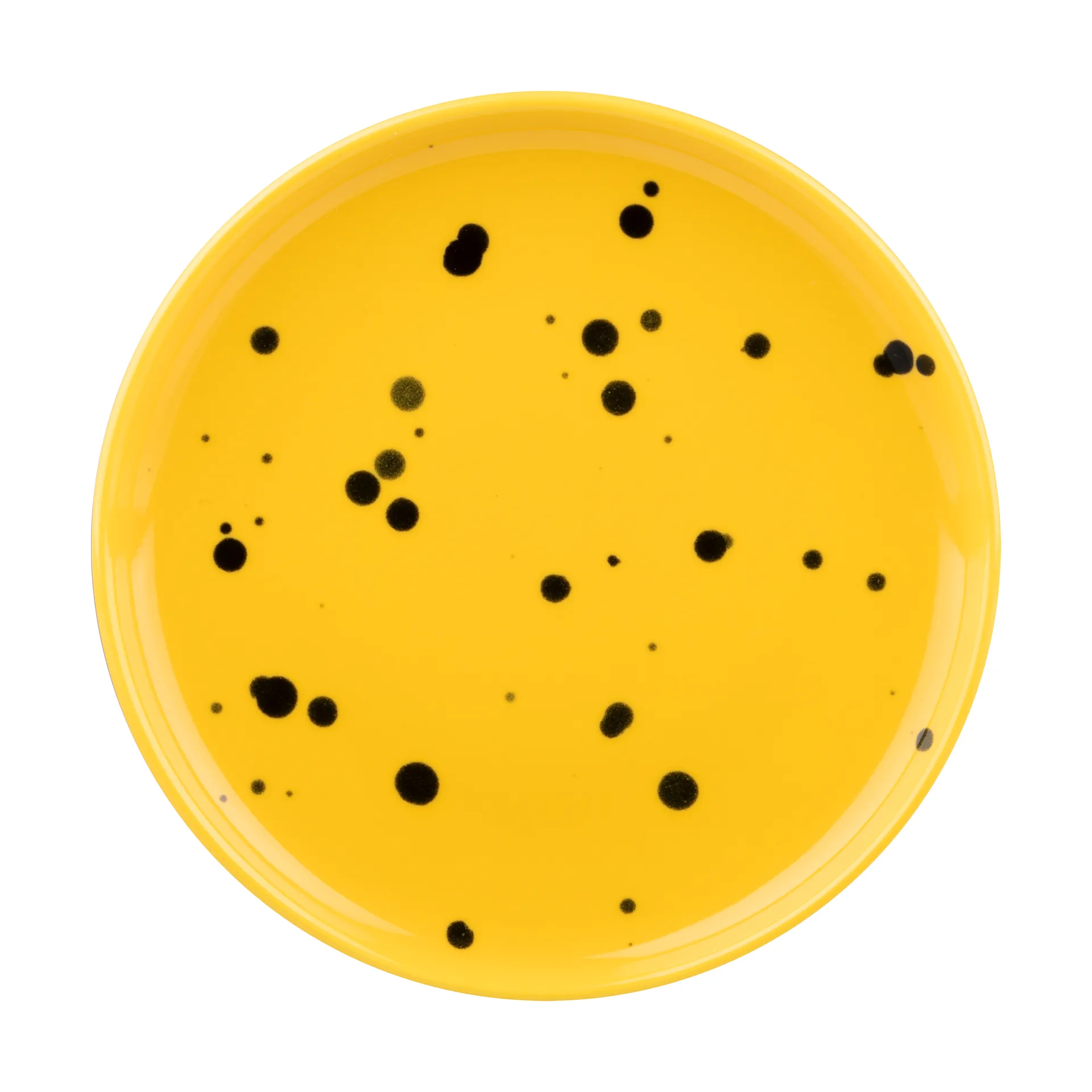 Oiva plate Ø13.5 cm, Yellow-black Marimekko
