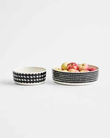 Oiva Räsymatto serving bowl 3 L - White-black - Marimekko