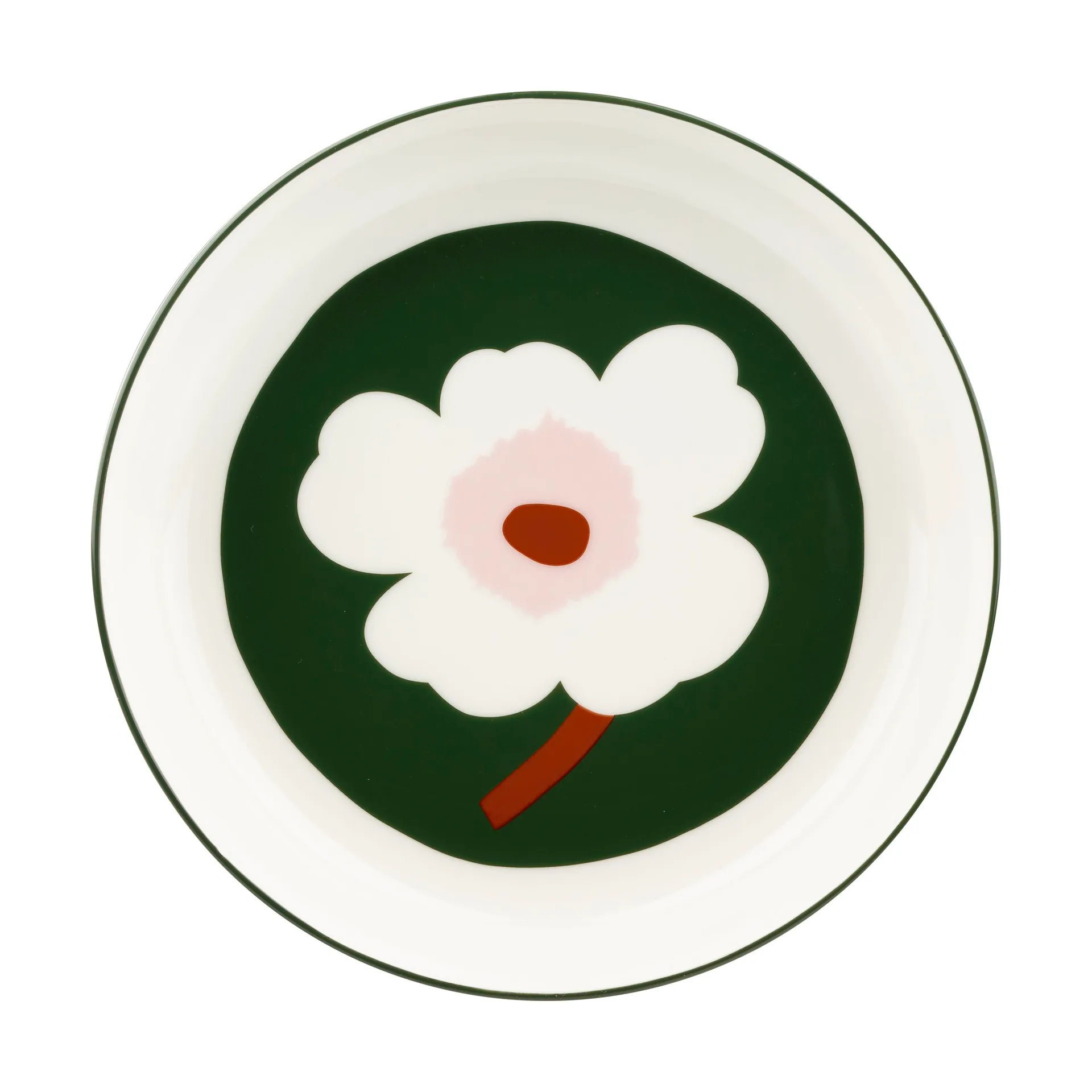 Oiva Unikko deep plate Ø20.5 cm, Green Marimekko