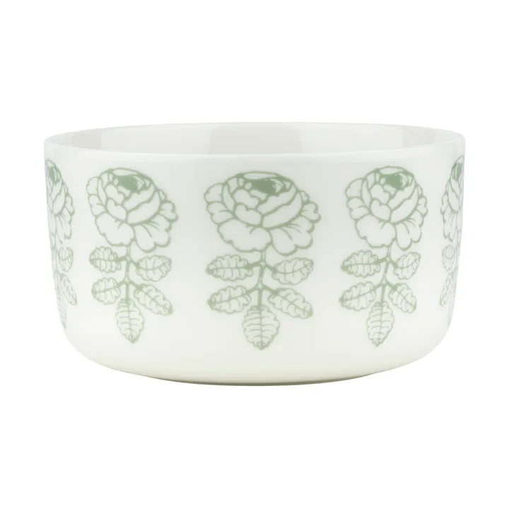 Oiva Vihkiruusu bowl - White, sage, 0.5 L - Marimekko