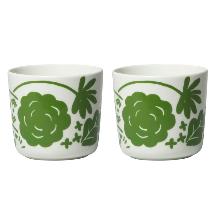 Onni mug without handle 20 cl 2-pack - green - Marimekko