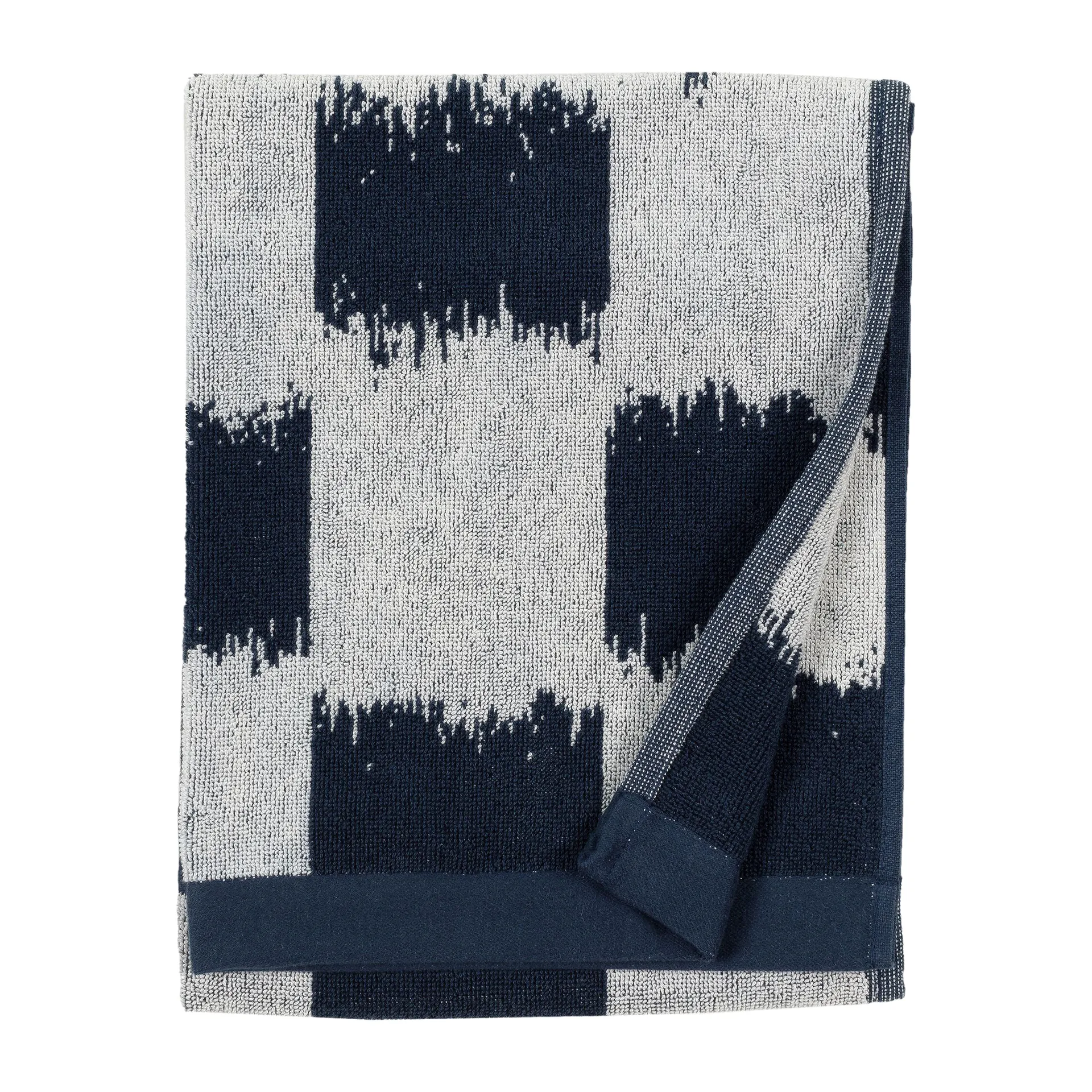 Ostjakki towel dark blue-off white, 50x70 cm Marimekko