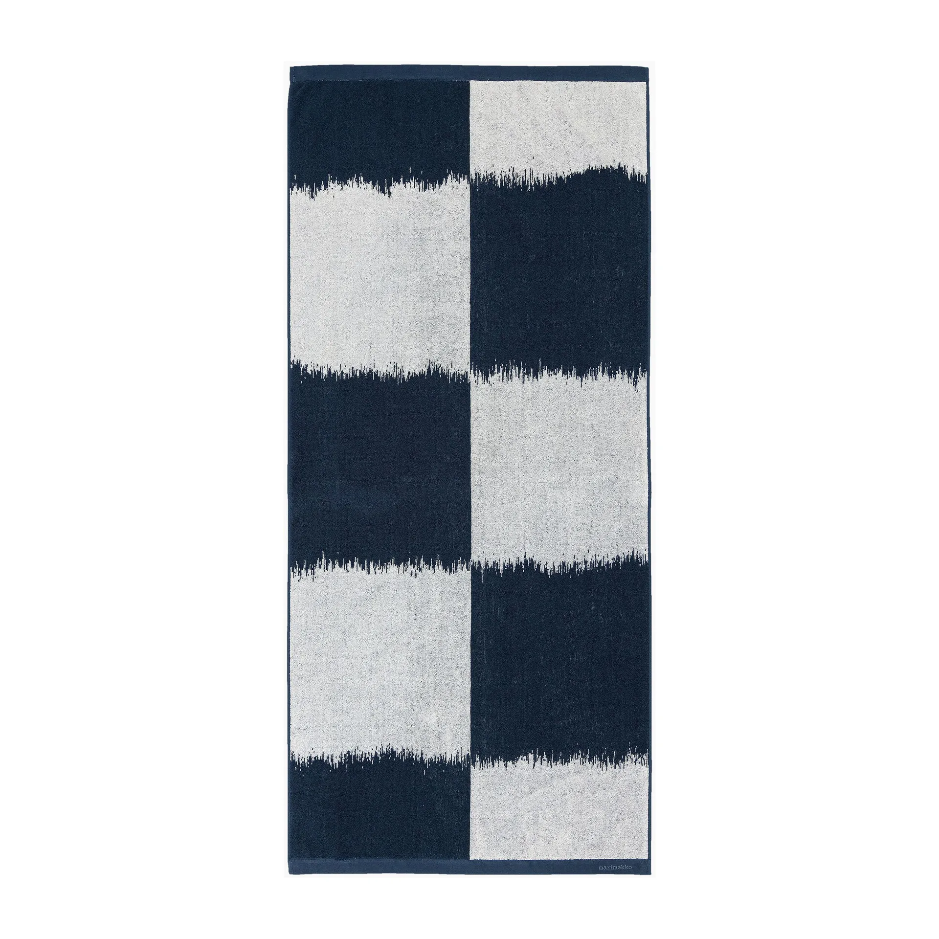 Ostjakki towel dark blue-off white, 70x150 cm Marimekko