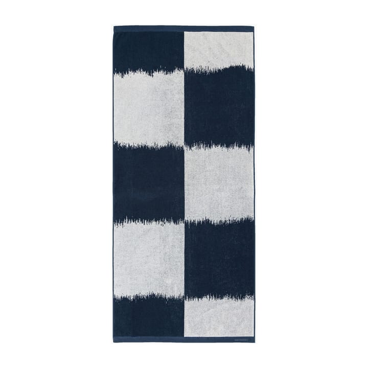 Ostjakki towel dark blue-off white - 70x150 cm - Marimekko