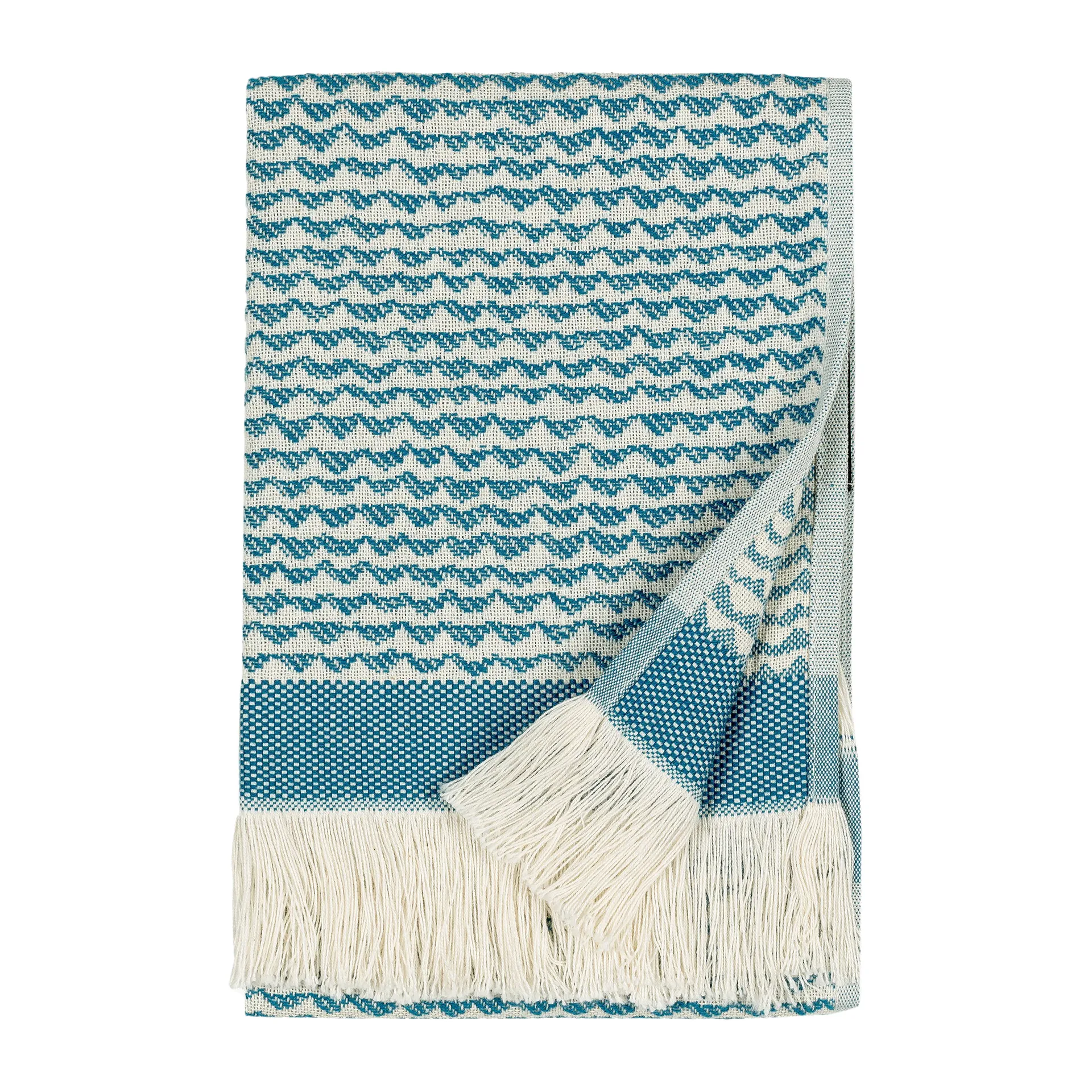 Papajo towel off white-turquoise, 30x50 cm Marimekko