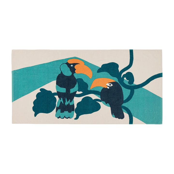 Pepe beach towel 100x180 cm - Beige-turquoise-orange - Marimekko
