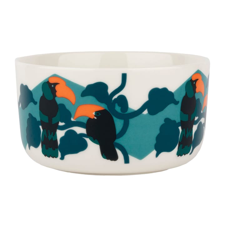 Pepe bowl 5 dl - White-turquoise-orange - Marimekko