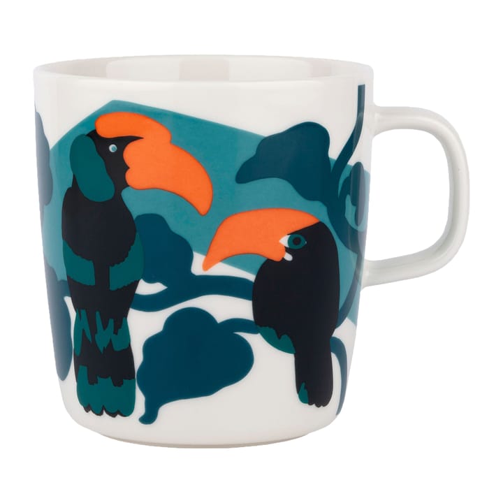Pepe tea mug 4 dl - White-turquoise-orange - Marimekko