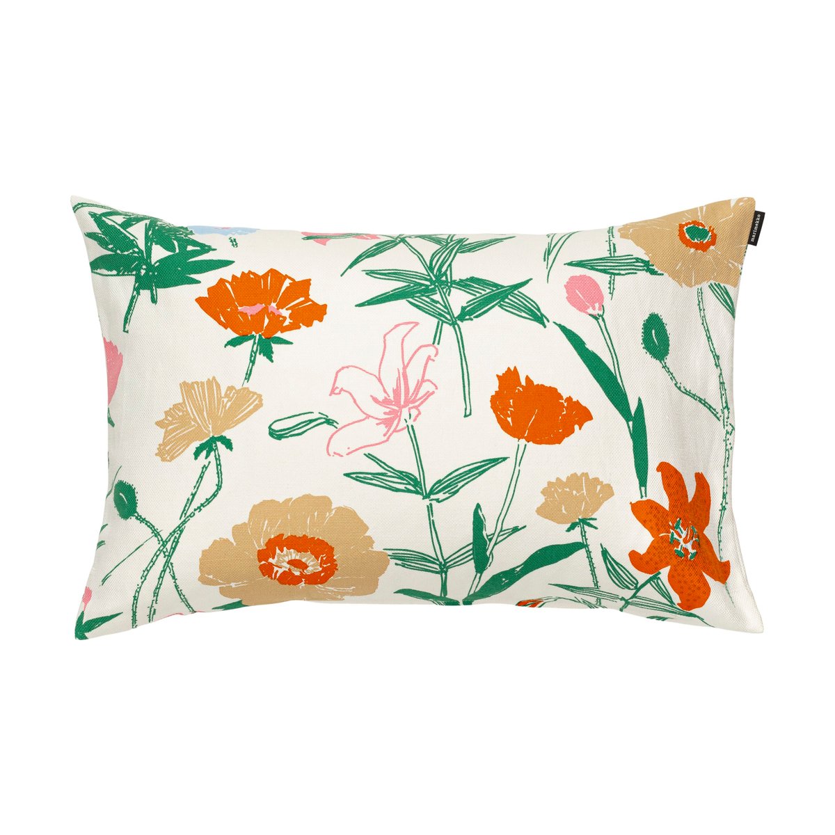 Marimekko Perenna cushion cover 40x60 cm White-green-orange-yellow