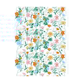Marimekko Perennial cotton fabric White-green-beige-light pink